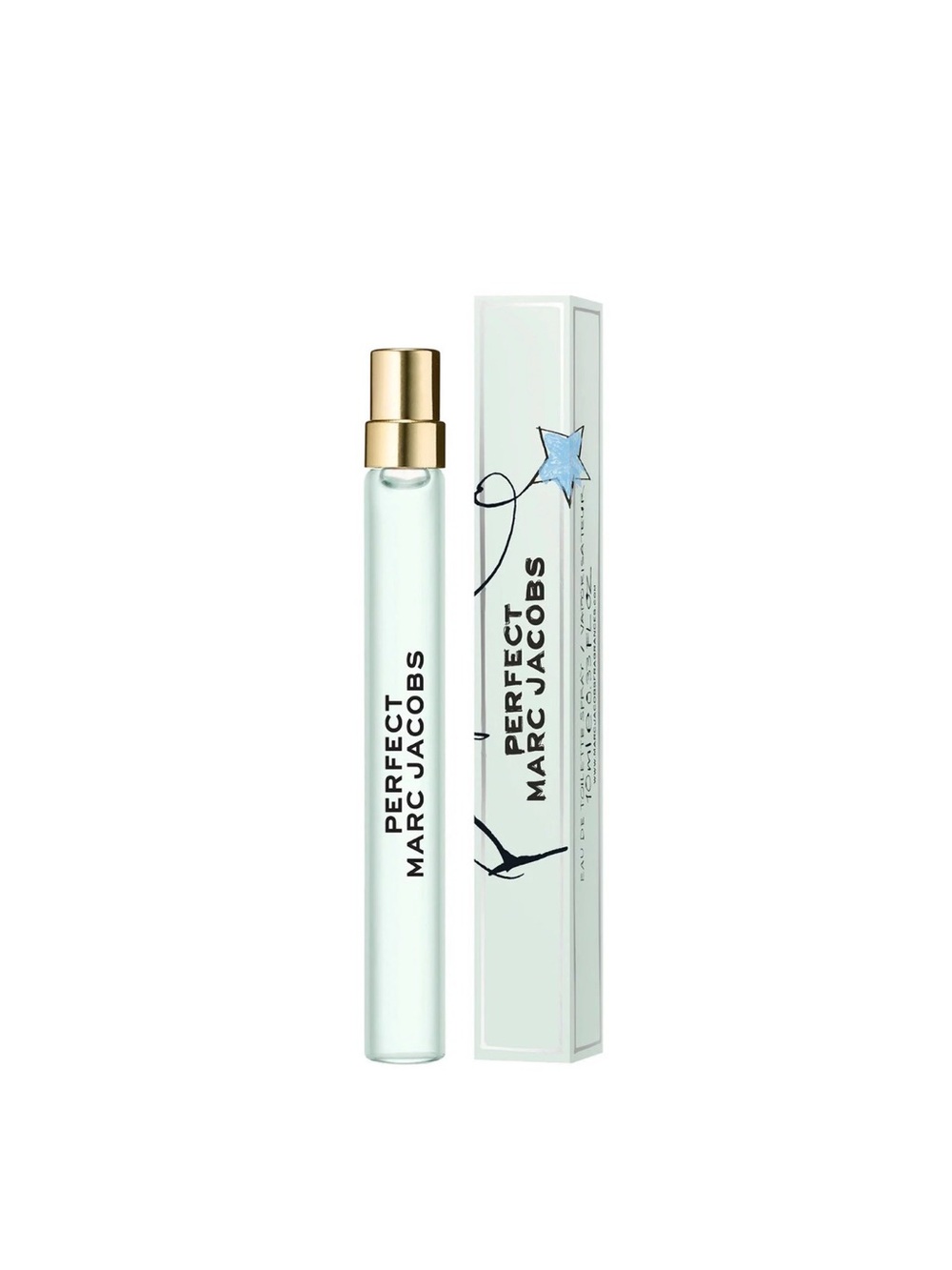 Marc Jacobs Perfect Travel Spray - Light Blue Bottle with Gold Cap